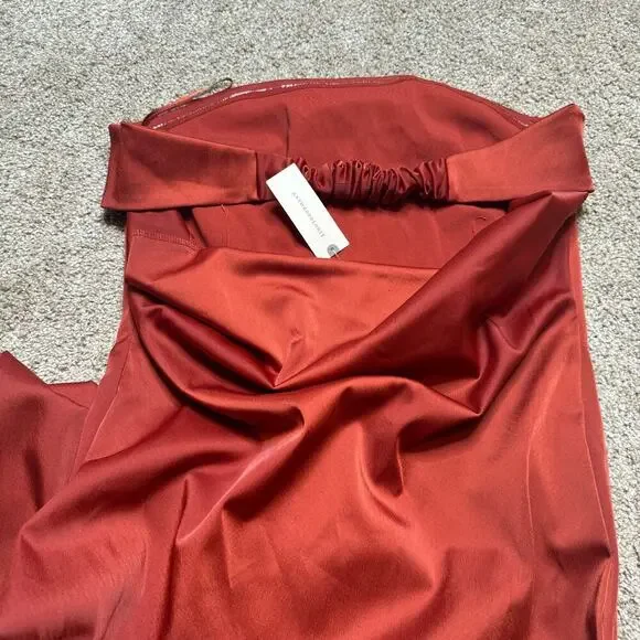 By Anthropologie Strapless Cowl-Back Midi Dress NWT - Picture 4 of 5